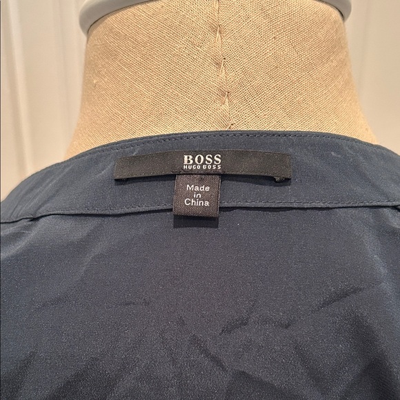 Boss Hugo Boss Dark Forrest Green/Blue Women's Button-up Top - Picture 7 of 9